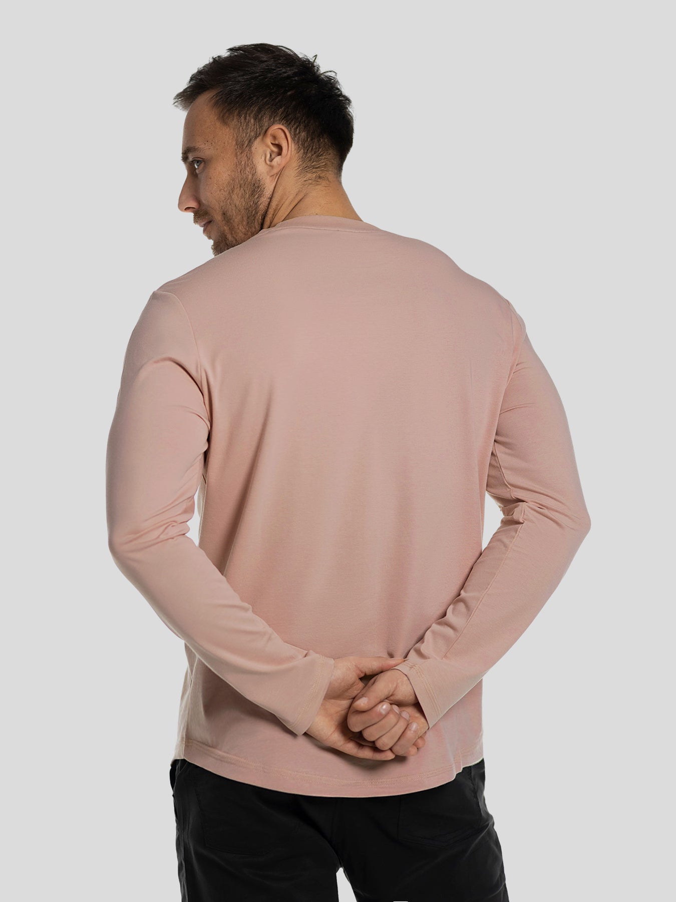 StaySmooth de manga larga Curve Hem Tee: de corte entallado