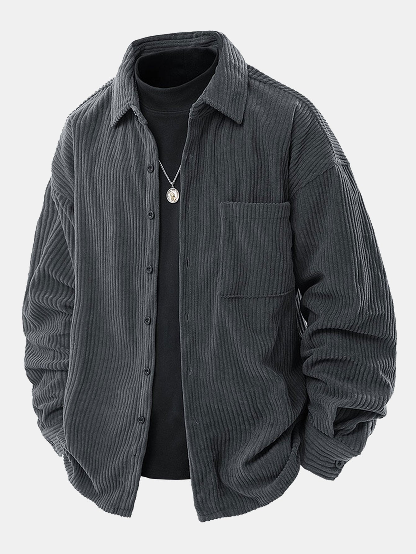 Camisa Relax Fit Button Up Corduroy