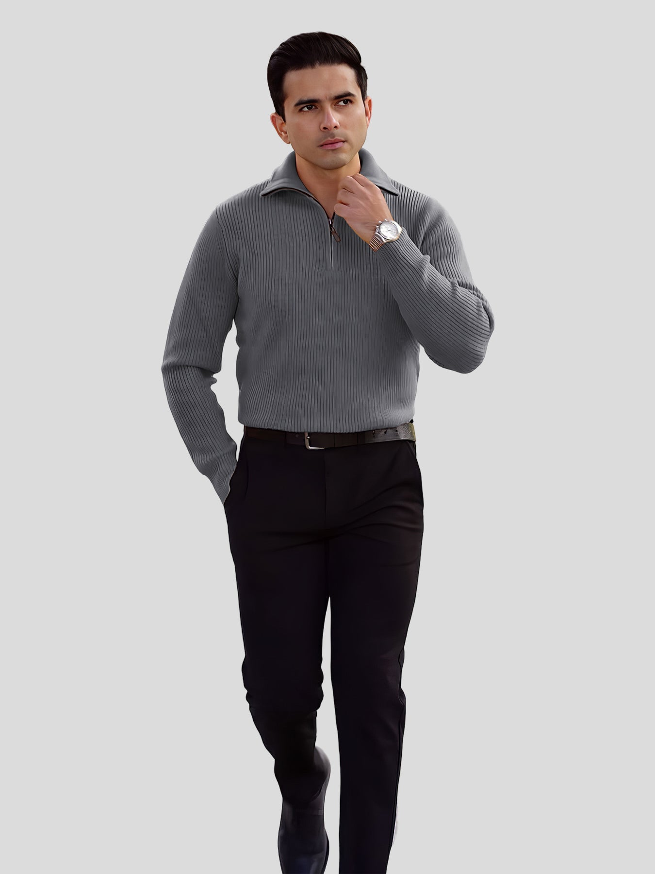 Gentletejido Half-Zip High cuello Sweater