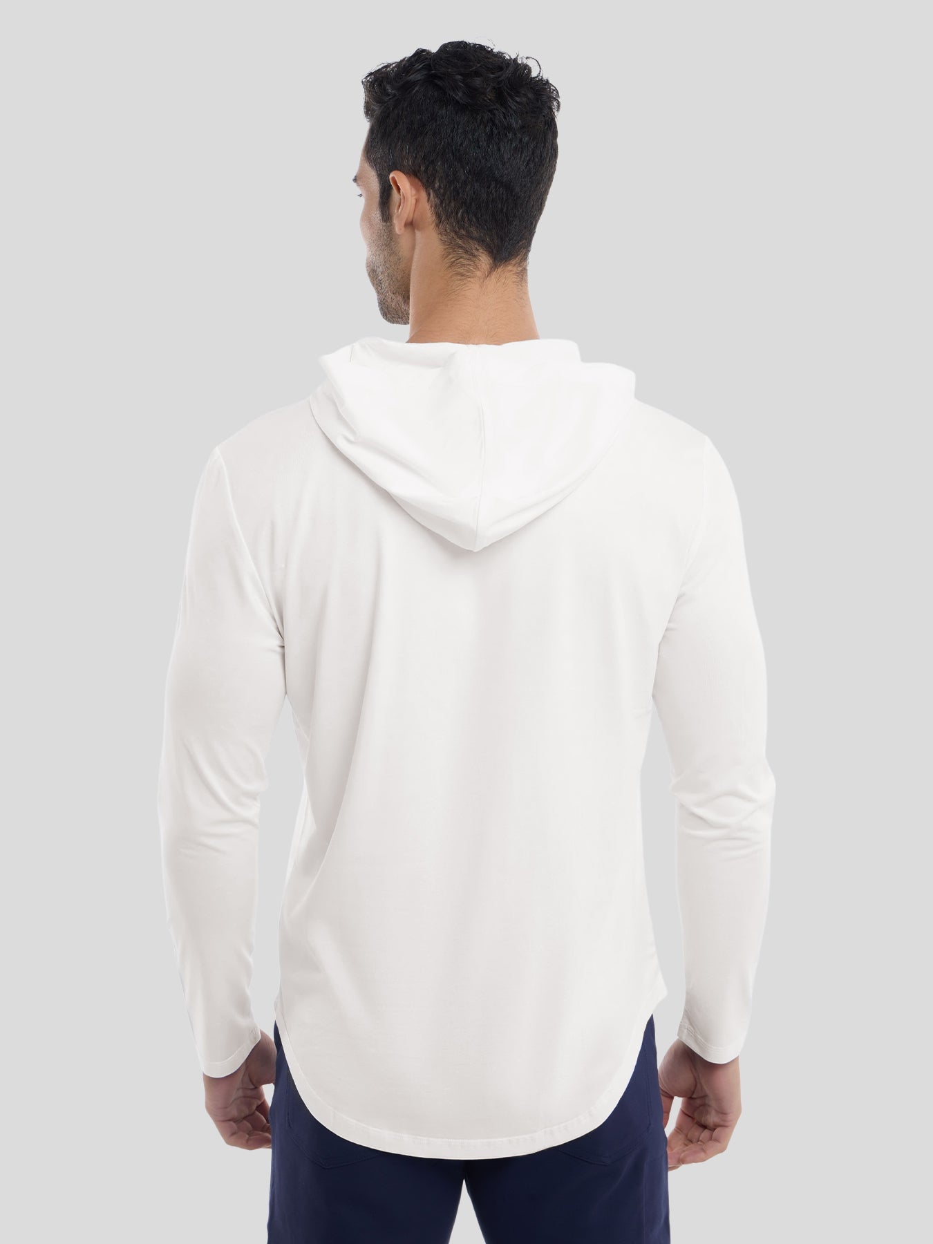 StaySmooth de manga larga Hooded Drop-Cut Tee