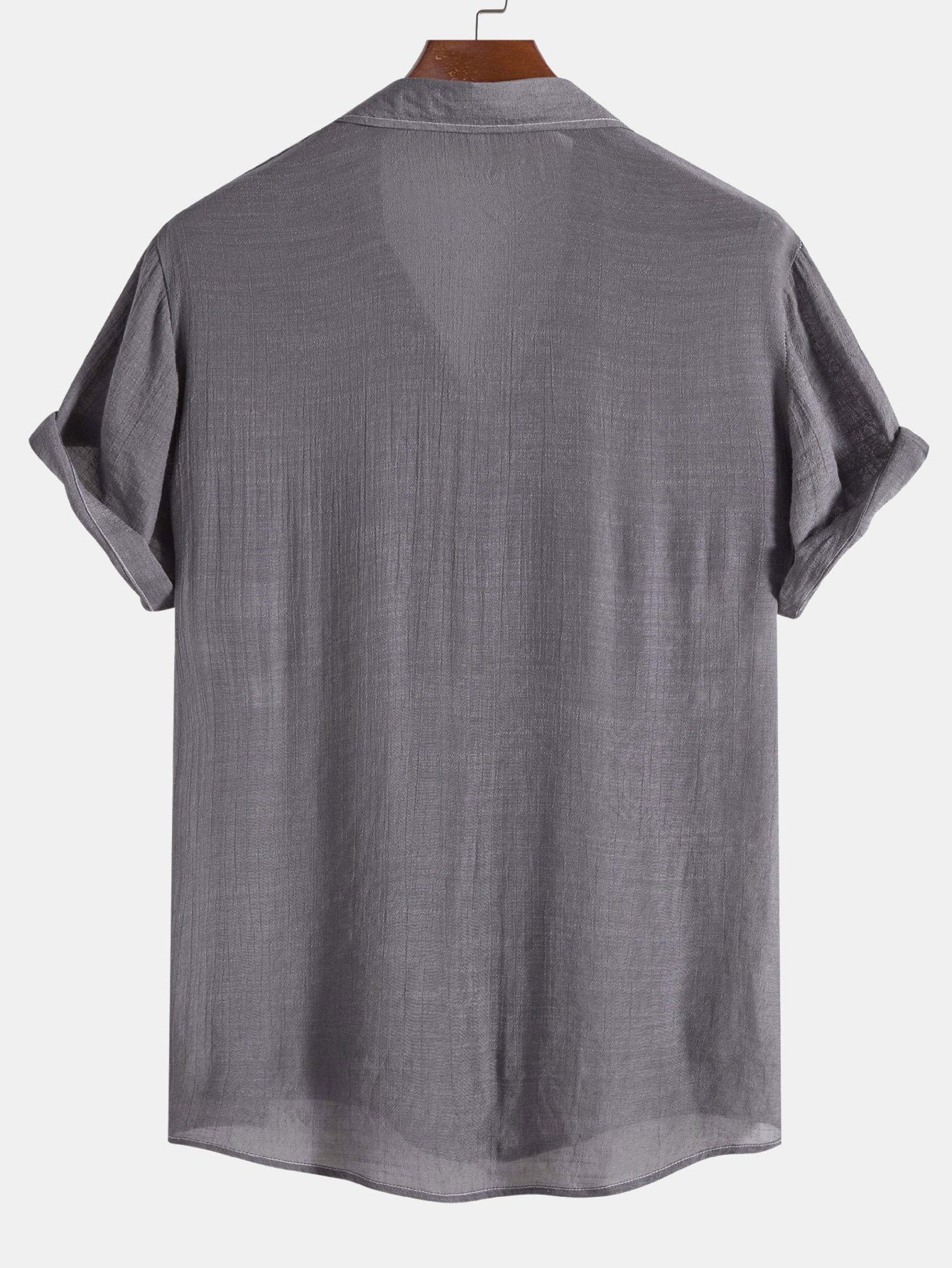 Camisa Light Crinkled Fabric Button Up