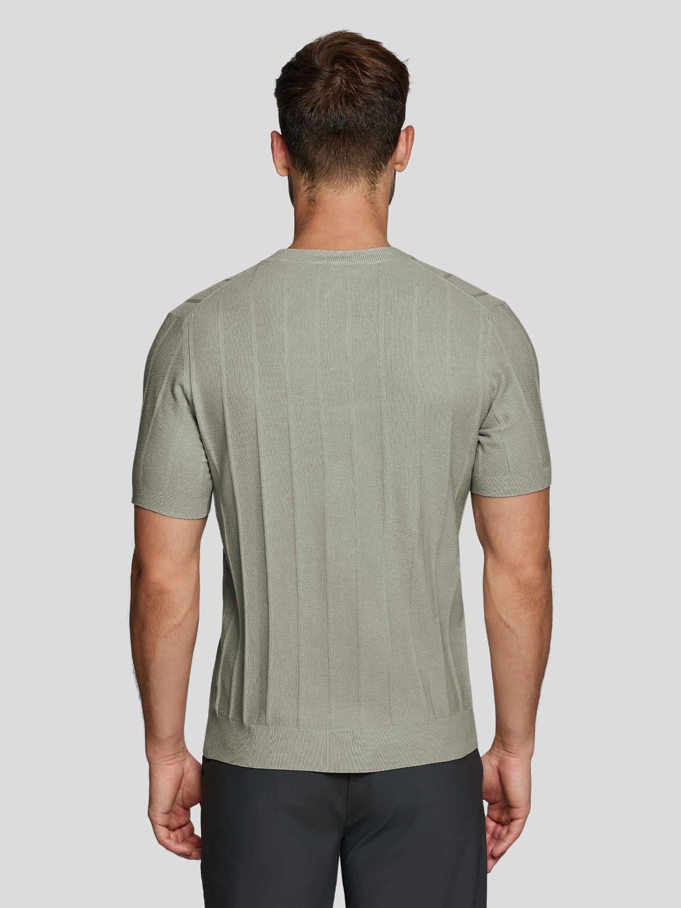 Camiseta Gentletejido transpirable a rayas de manga corta tejidoted