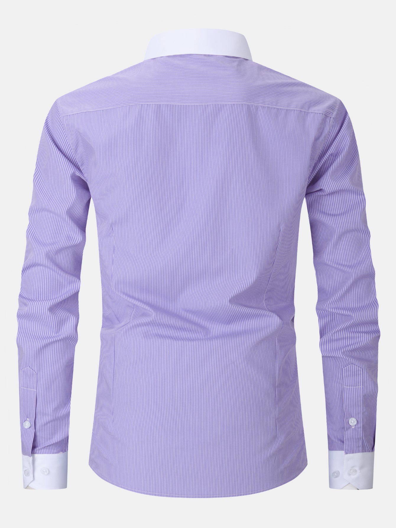 Camisa de vestir rayas Contrast Collar