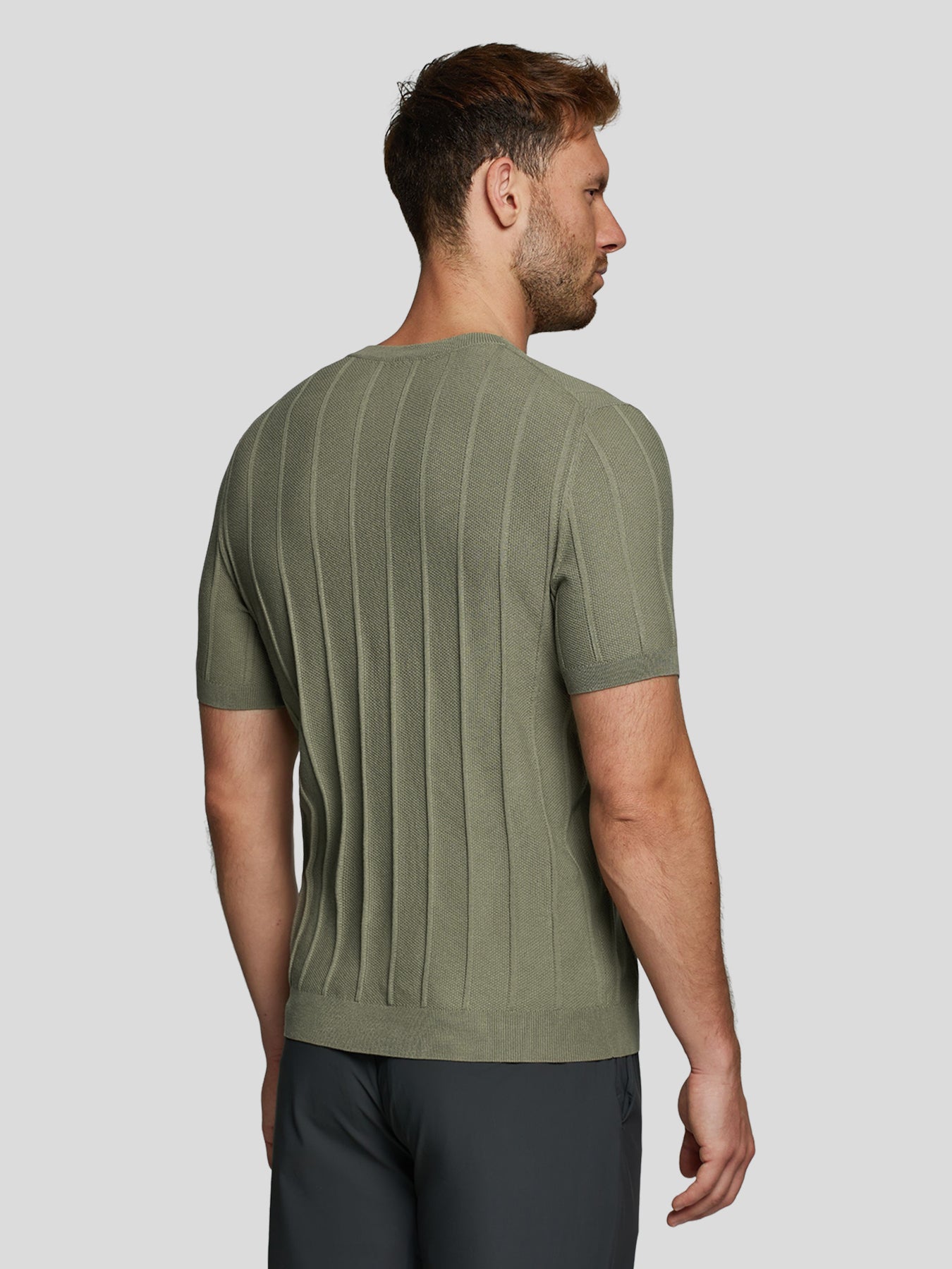 Camiseta Gentletejido transpirable a rayas de manga corta tejidoted
