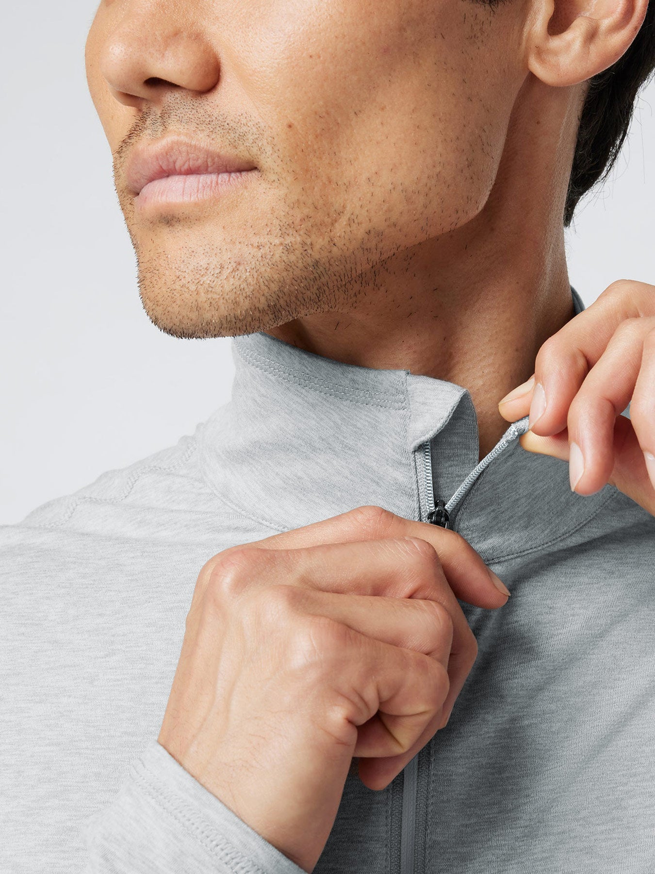 Velou Half Zip de manga larga Tee