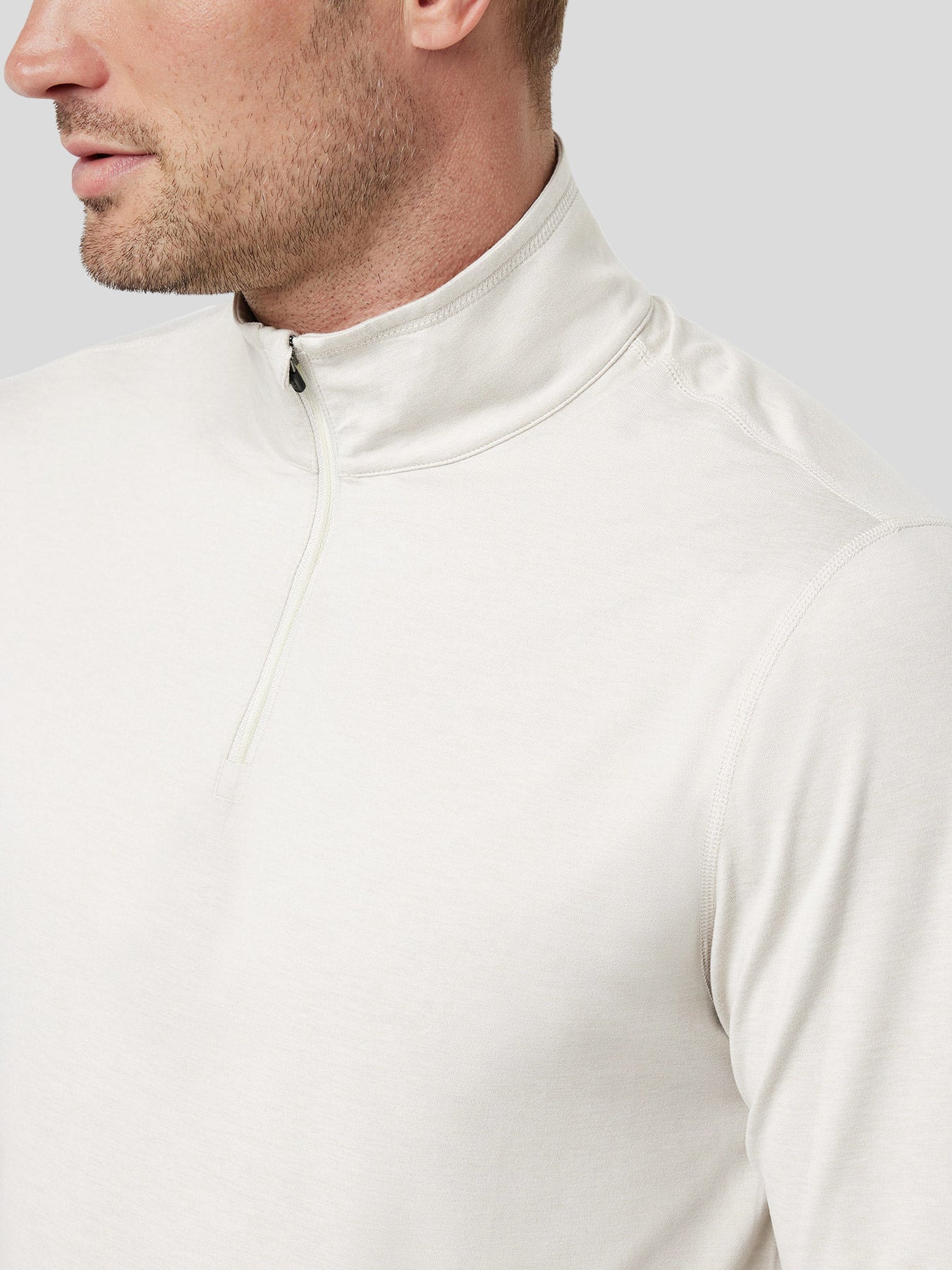 Velou Half Zip de manga larga Tee
