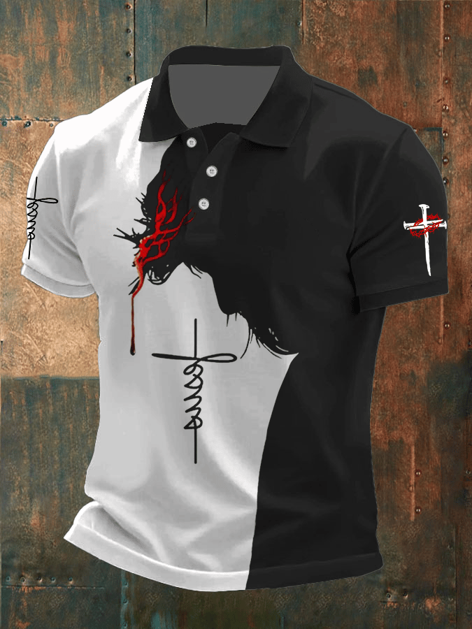 Camisa polo Faith estampado casual para hombre
