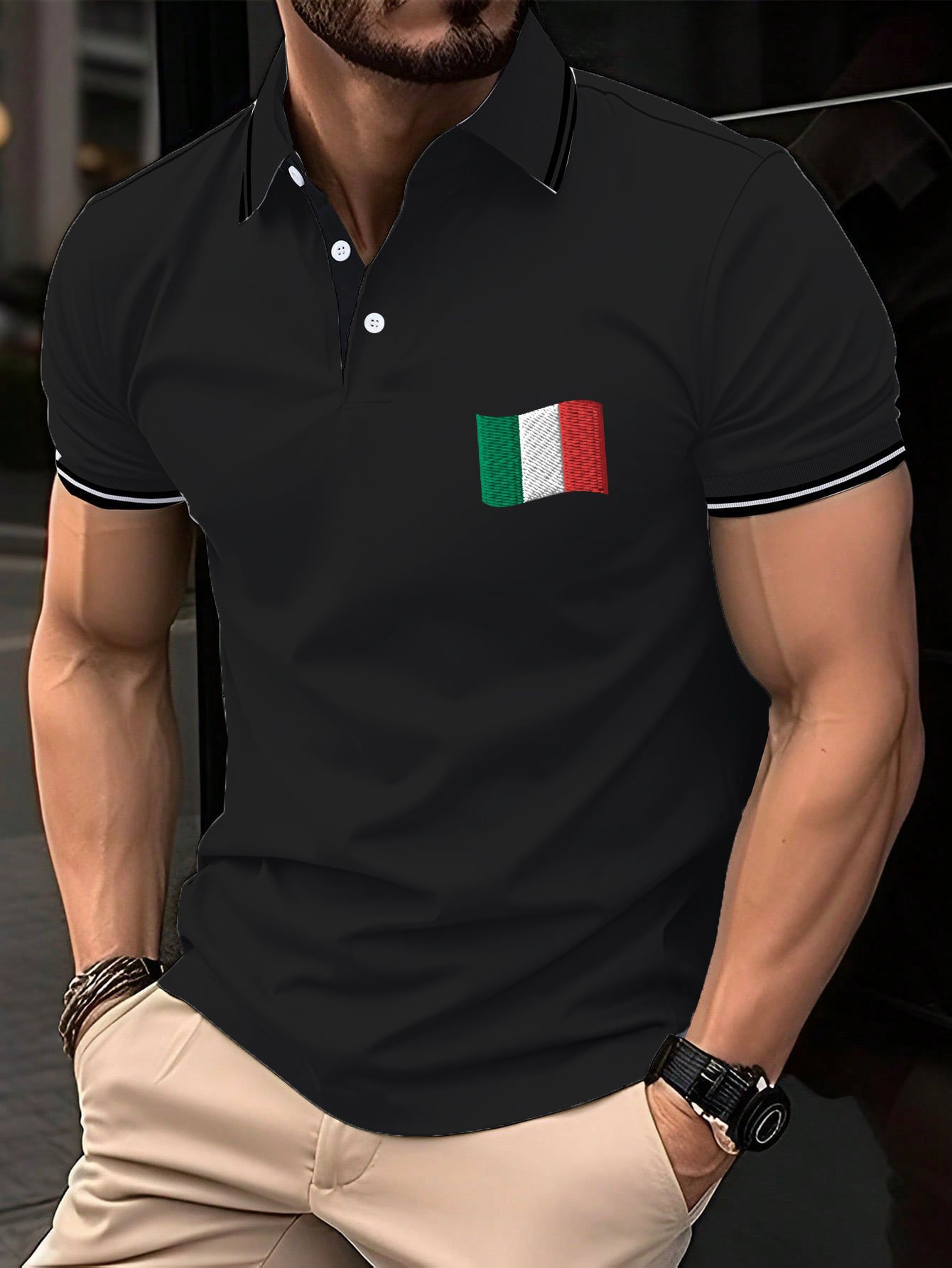 Camisa polo "Italy" estampado para hombre