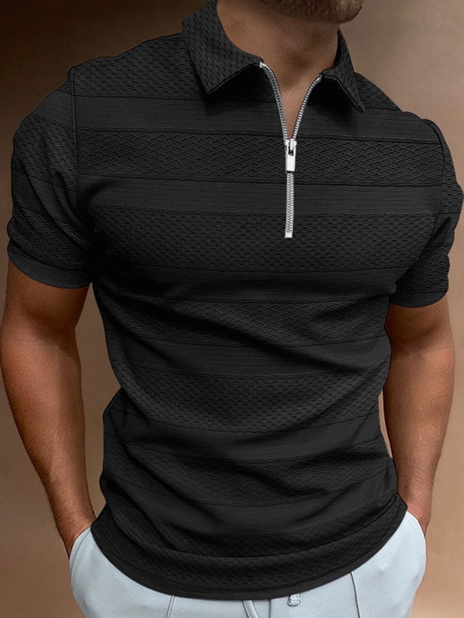 De moda casual solapa tejidoted jacquard Polo