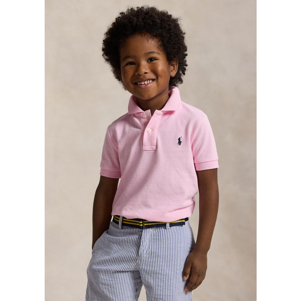 Boys 2-7 Cotton Mesh Polo Shirt - 7