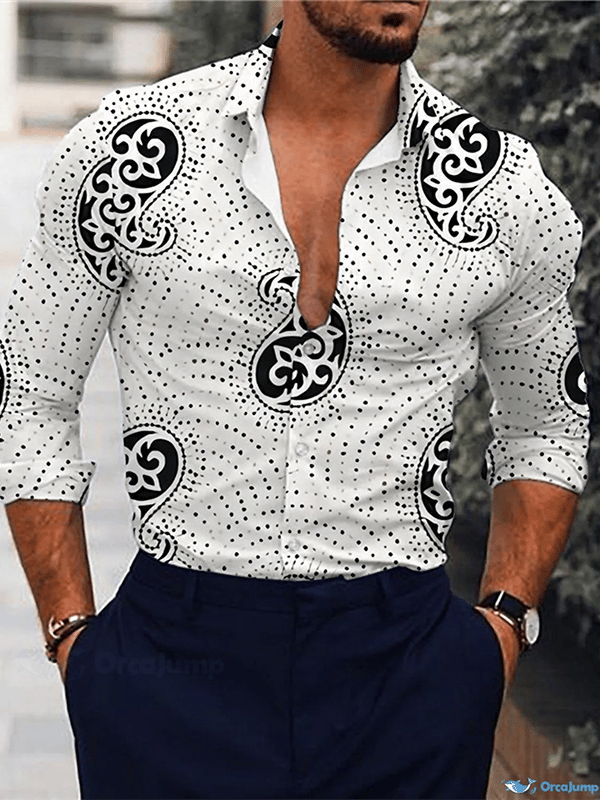 Camisa de lujo ejecutivo de manga larga para hombre