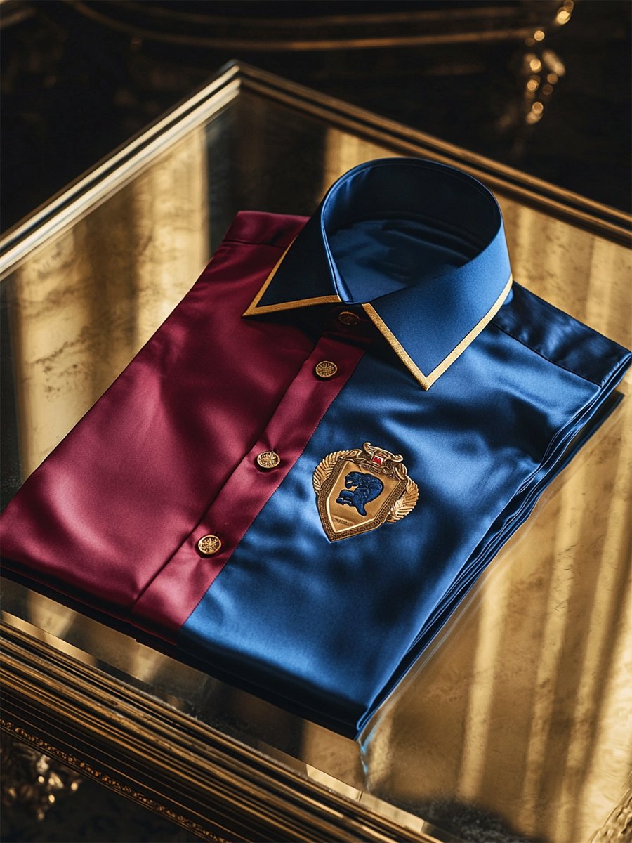 Camisa Luxe satén de manga larga para hombre