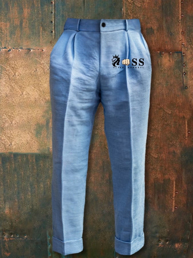 Casual ejecutivo All-Match texturizado Trousers para hombre