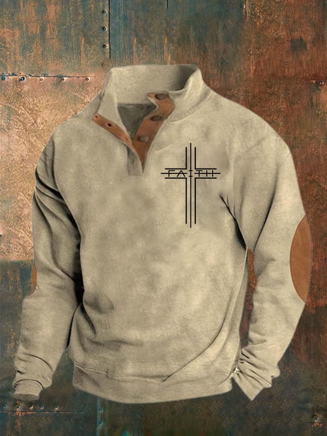 Sudadera Faith estampado Button para hombre