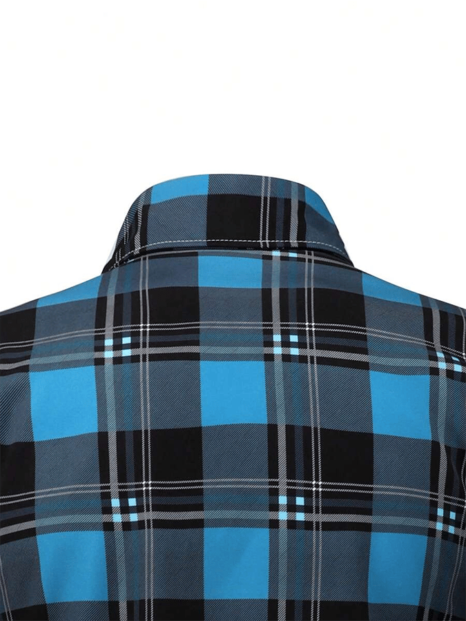 Camisa a cuadros ejecutivo casual para hombre