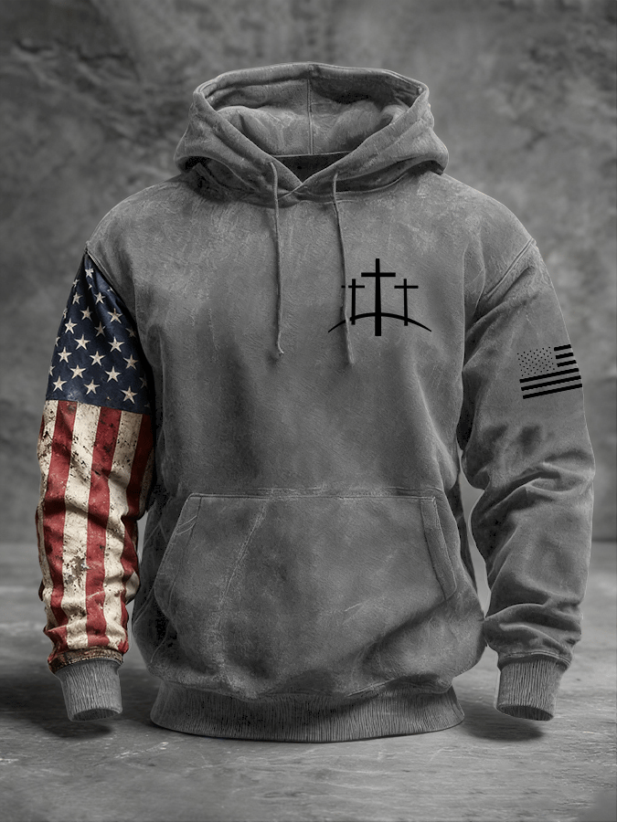 Sudadera Faith estampado de manga larga Hooded para hombre