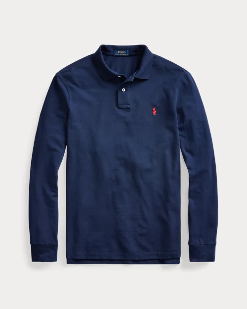 Camisa polo de malla de corte entallado personalizada - vista 2