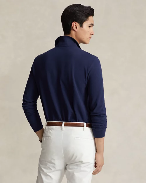 Camisa polo de malla de corte entallado personalizada - vista 4