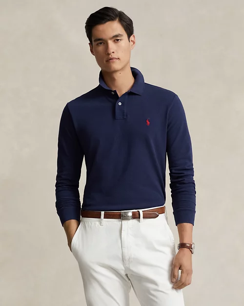 Camisa polo de malla de corte entallado personalizada