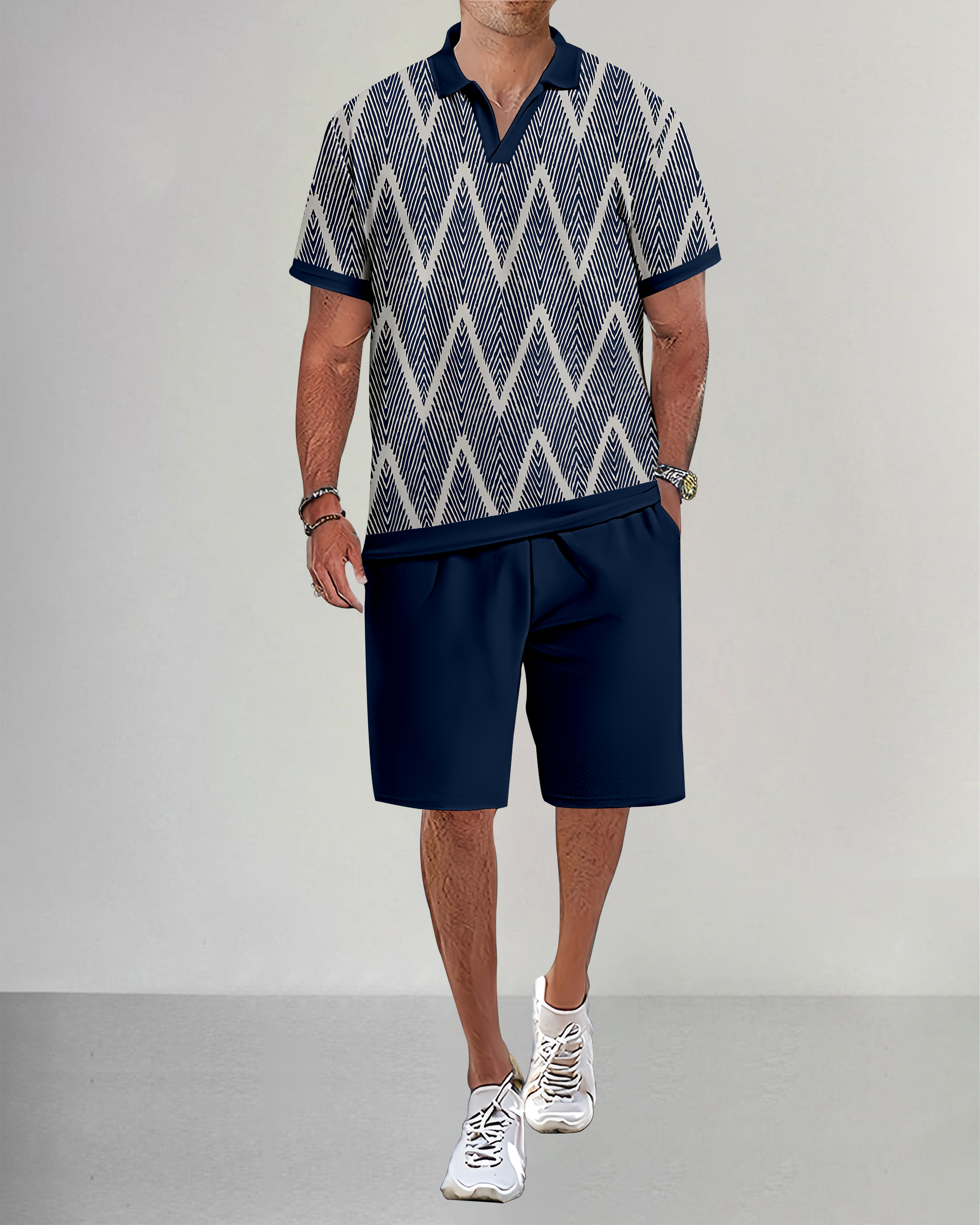 Suitmens casual Summer POLO Set 011 para hombre