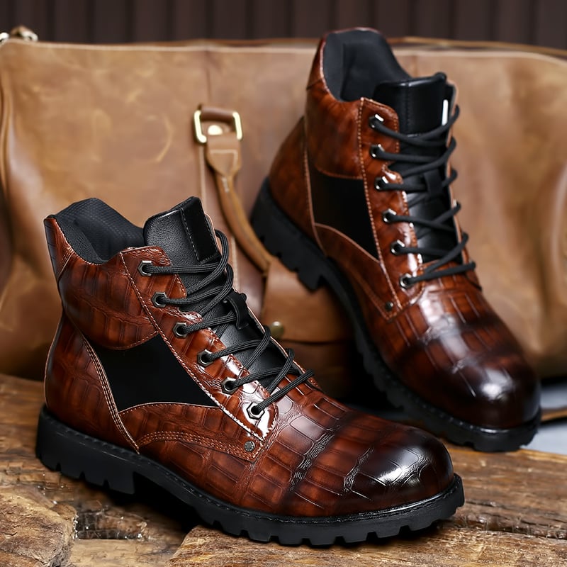Botas High-end cuero Painted Colors Quality de lujo Men Causal