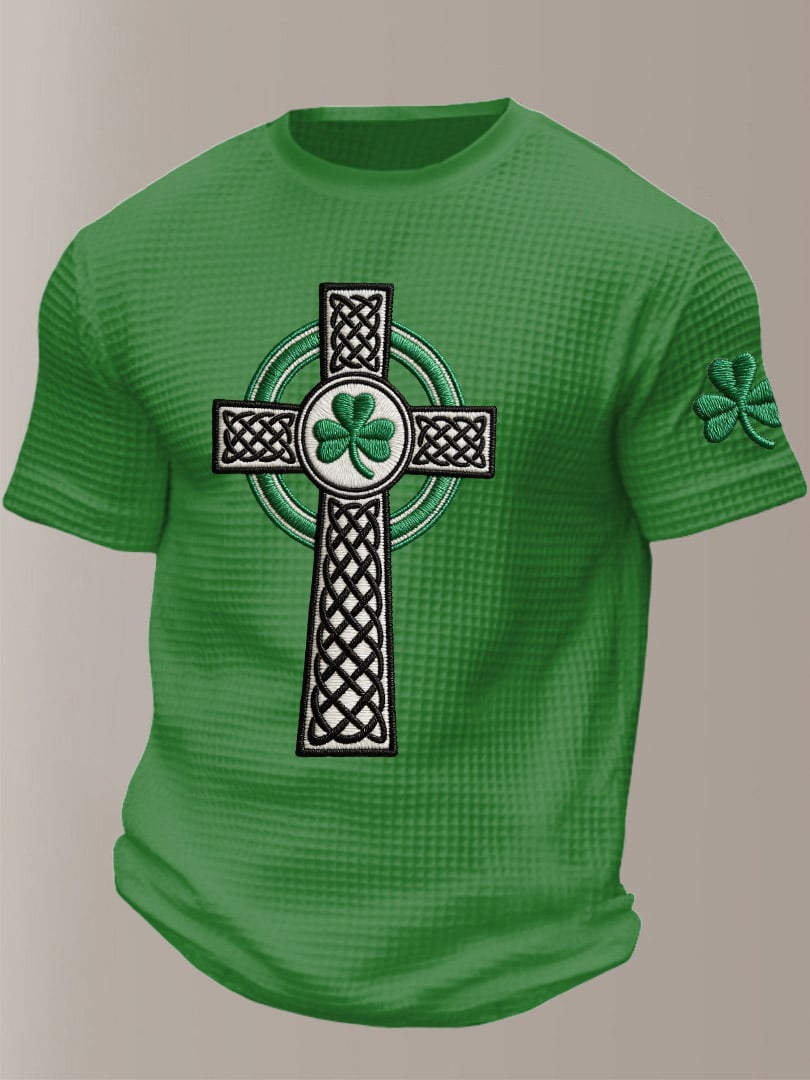 Camiseta St. Patrick's Day estampado casual para hombre