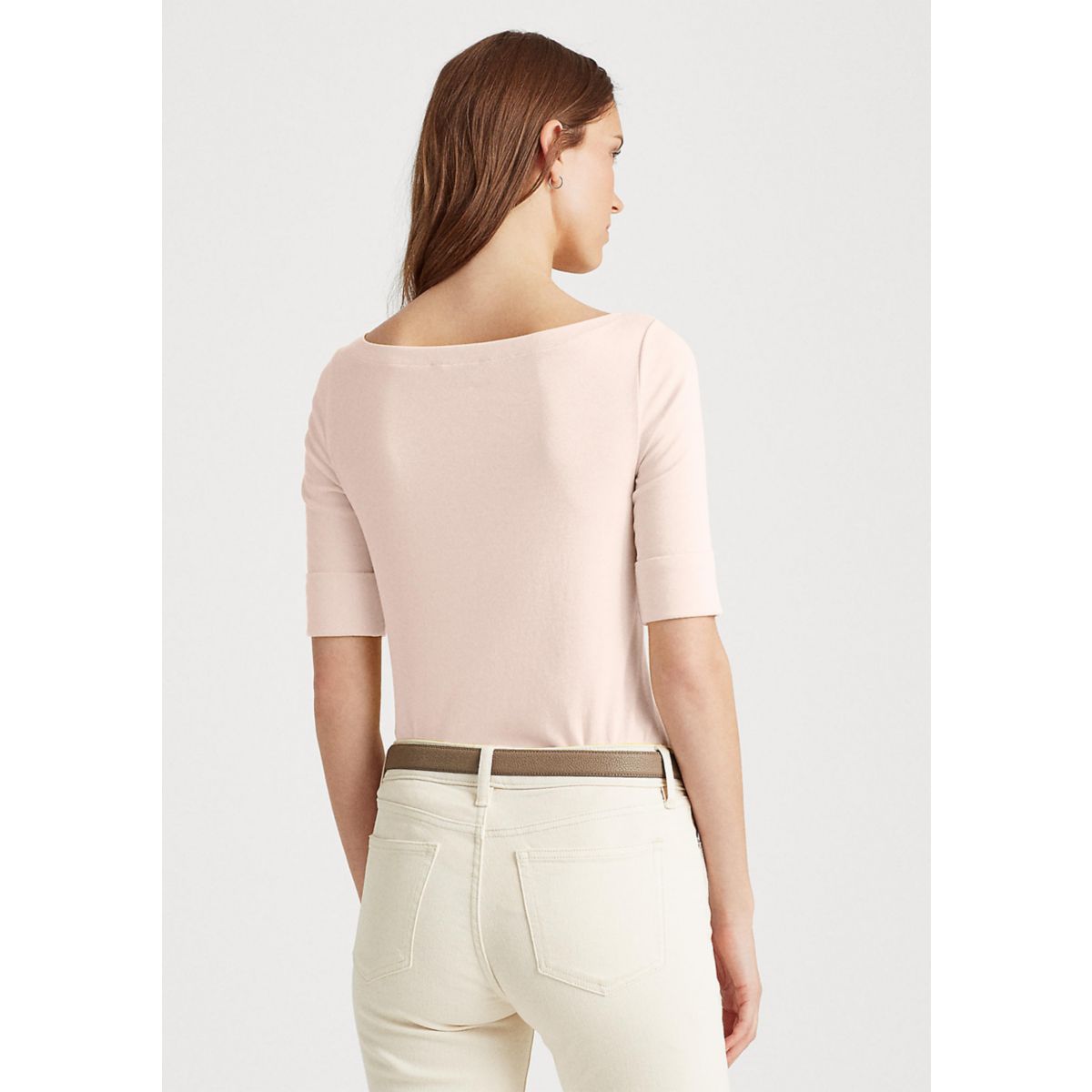 Women's Cotton Boat Neck Top - 4