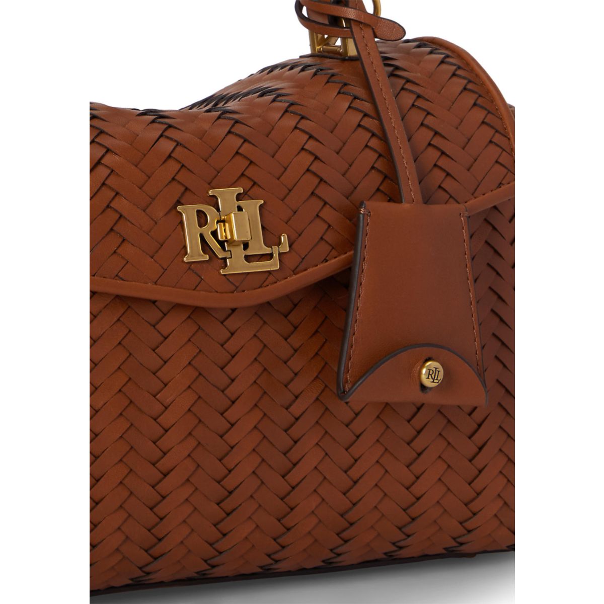 Woven Leather Small Farrah Soft Satchel Bag - 6