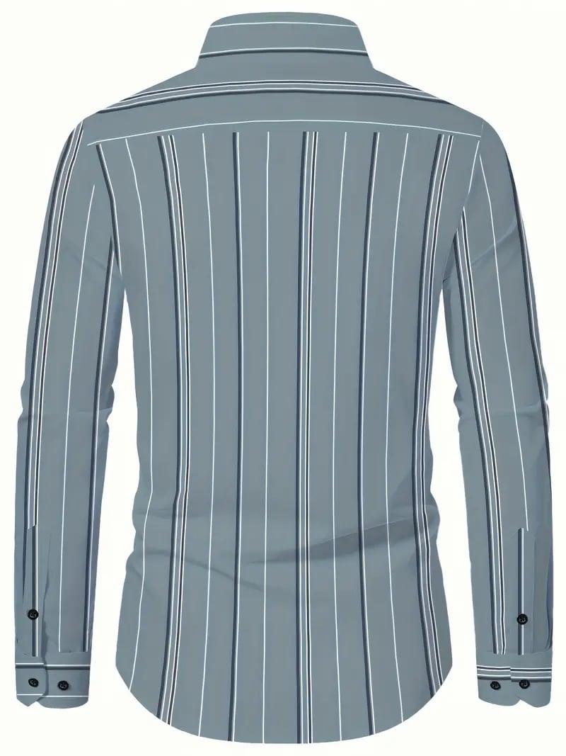 Camisa geométrico ejecutivo casual para hombre