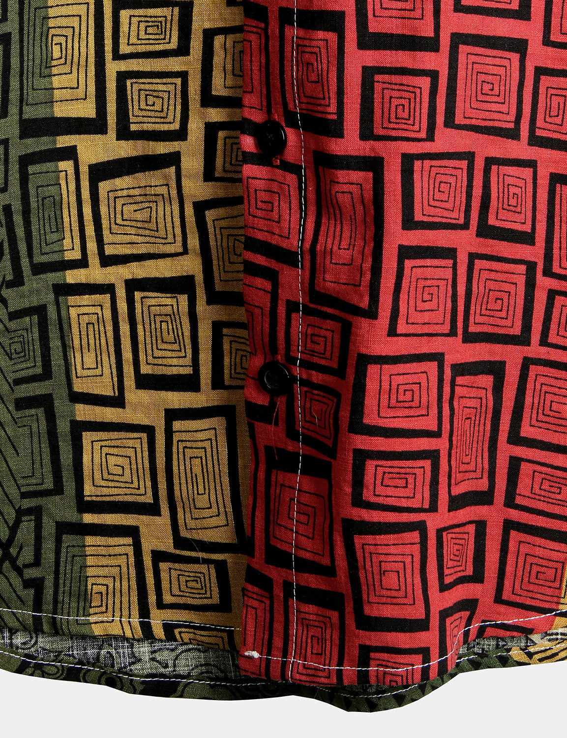 Camisa Geometric estampado Beach de manga corta para hombre