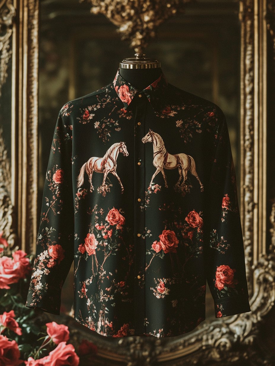 Camisa Jockey de manga larga para hombre