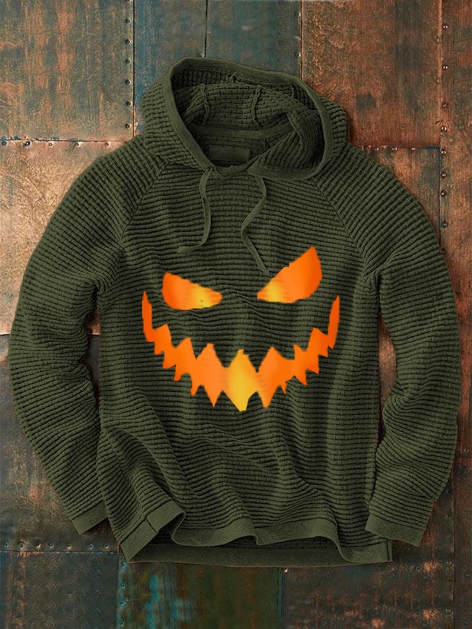 Sudadera Halloween Grimace estampado casual Hooded para hombre