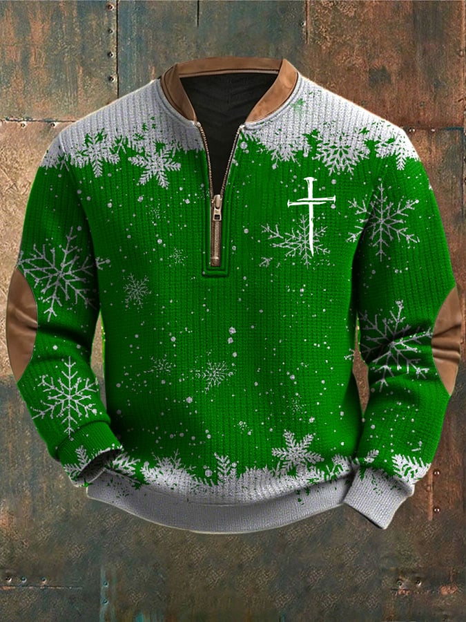 Sudadera casual Christmas Faith tejido para hombre