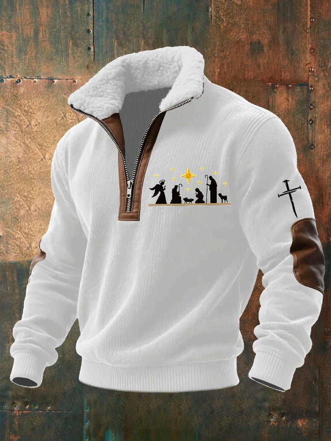 Sudadera casual retro faith Christmas para hombre