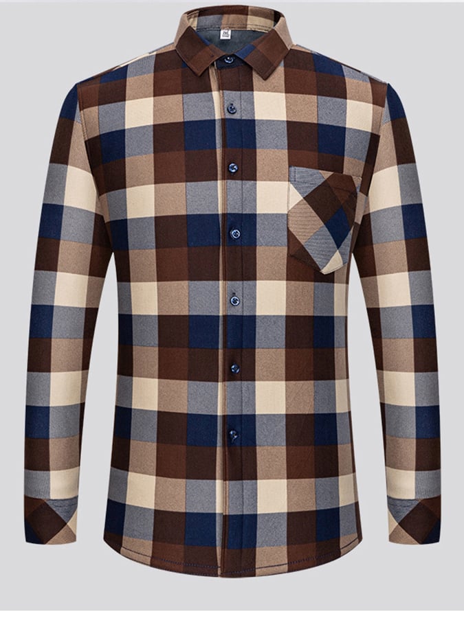 Camisa ejecutivo terciopelo Check para hombre