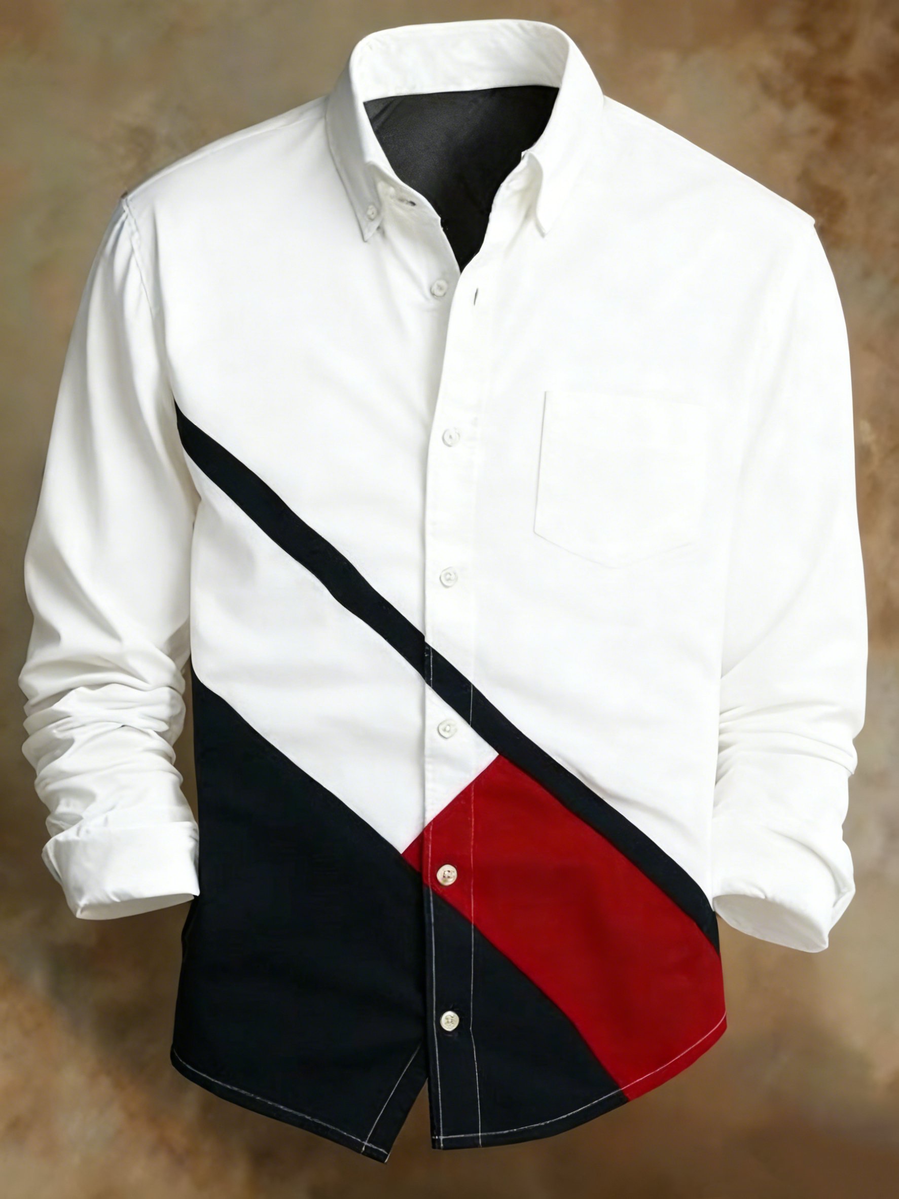 Retro geométrico Lines clásico diseño Princamiseta para hombre