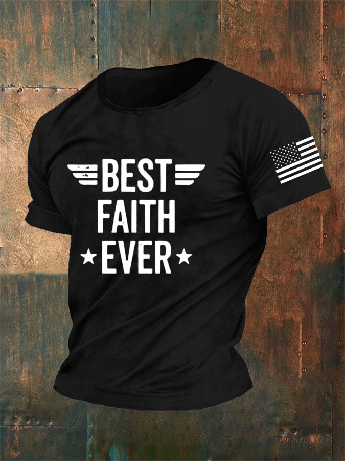 Camiseta Best Faith Ever estampado casual para hombre