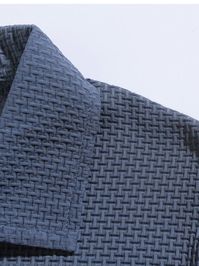 Chaqueta clásico Waffle solapa Polo para hombre