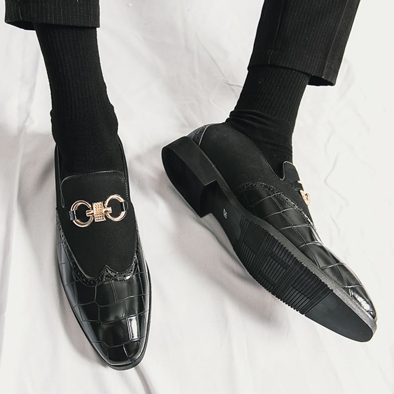 Zapatos de modaable British Style Patchpara trabajo casual para hombre