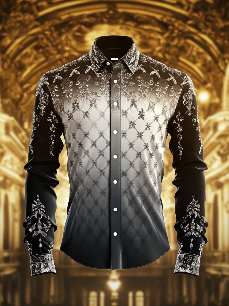 Camisa de lujo Gorgeous de manga larga para hombre