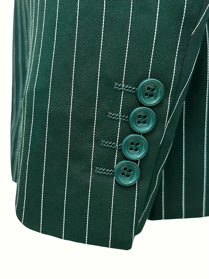 De modaable rayas Design Single-Breasted bolsillo Design casual Suit para hombre