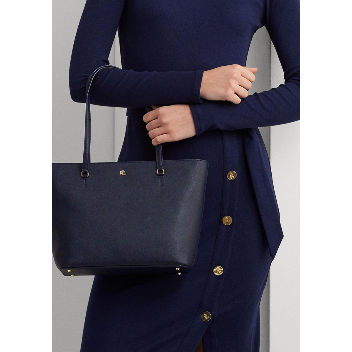 Crosshatch Leather Medium Karly Shopper Tote - 3