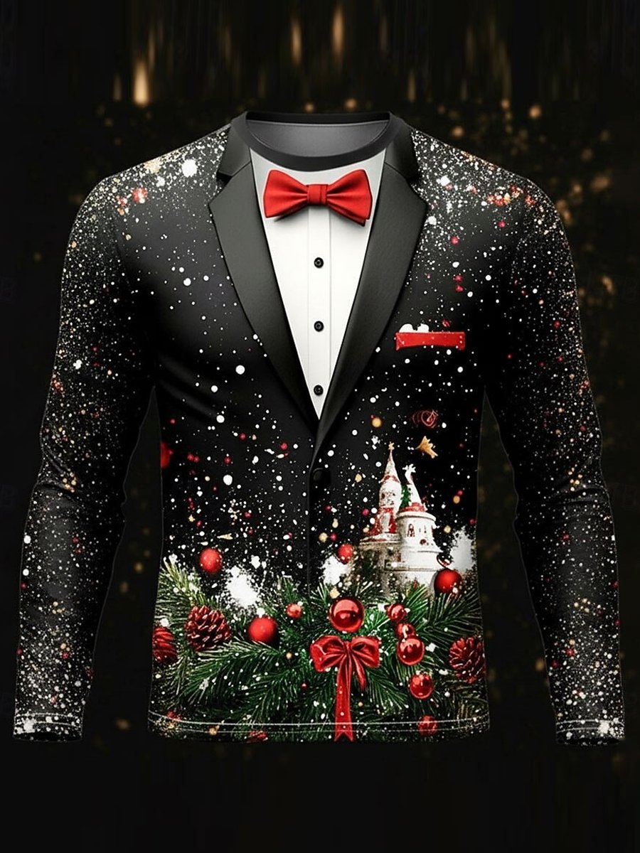 Camiseta Christmas Dress de manga larga para hombre