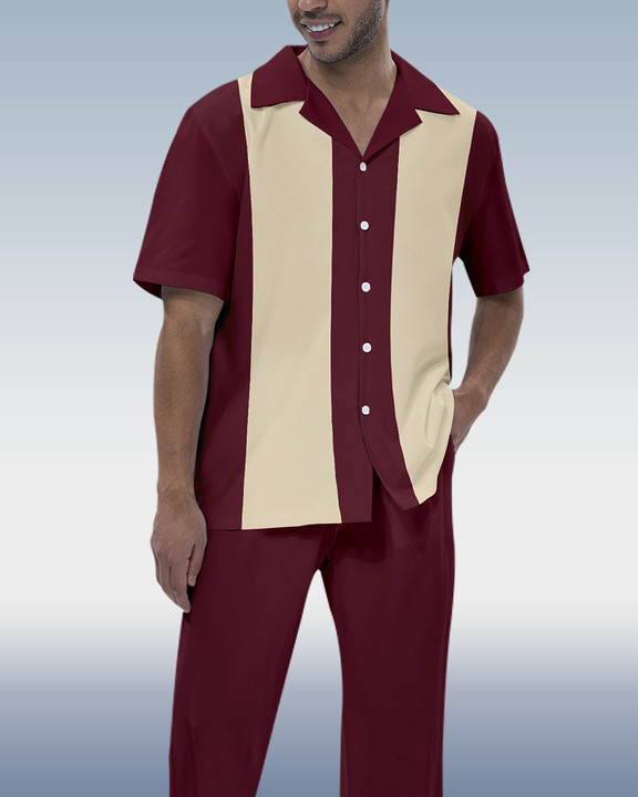 Camisa Rianmond Colorblock de manga corta Walking Set 313 para hombre
