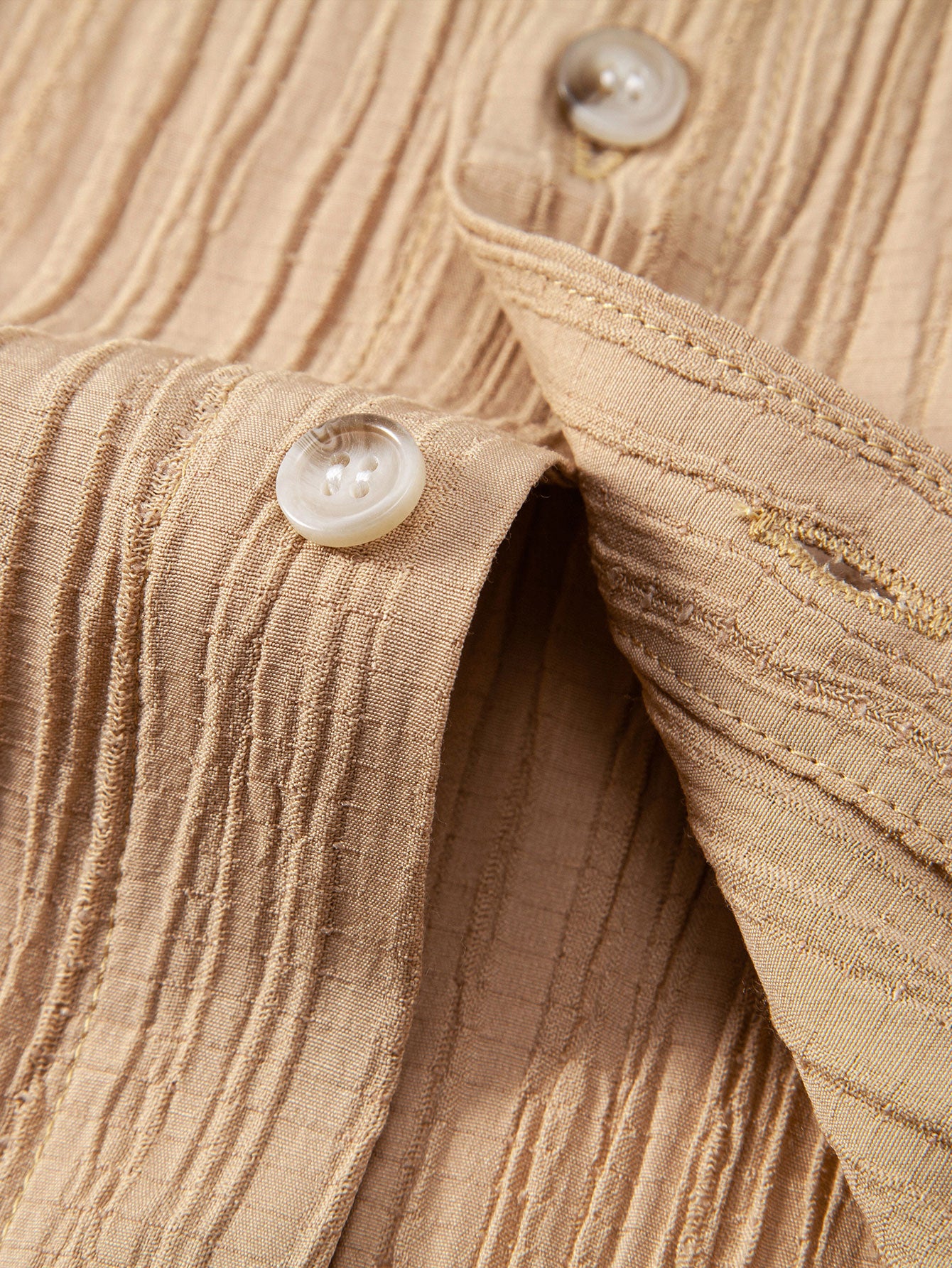 Camisa Crinkled Textured Button Up