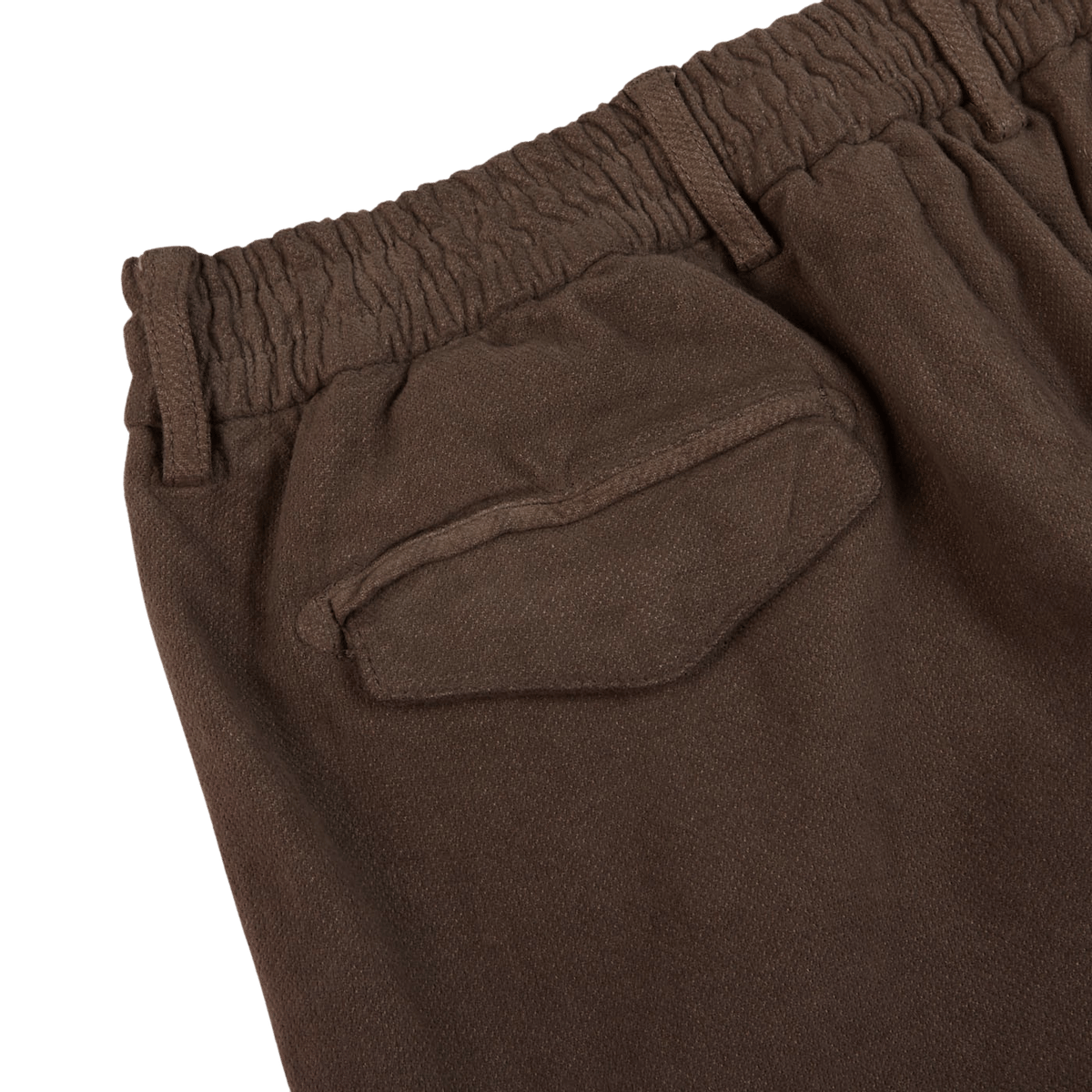 Washed Brown de algodón elástico Cargo Trousers