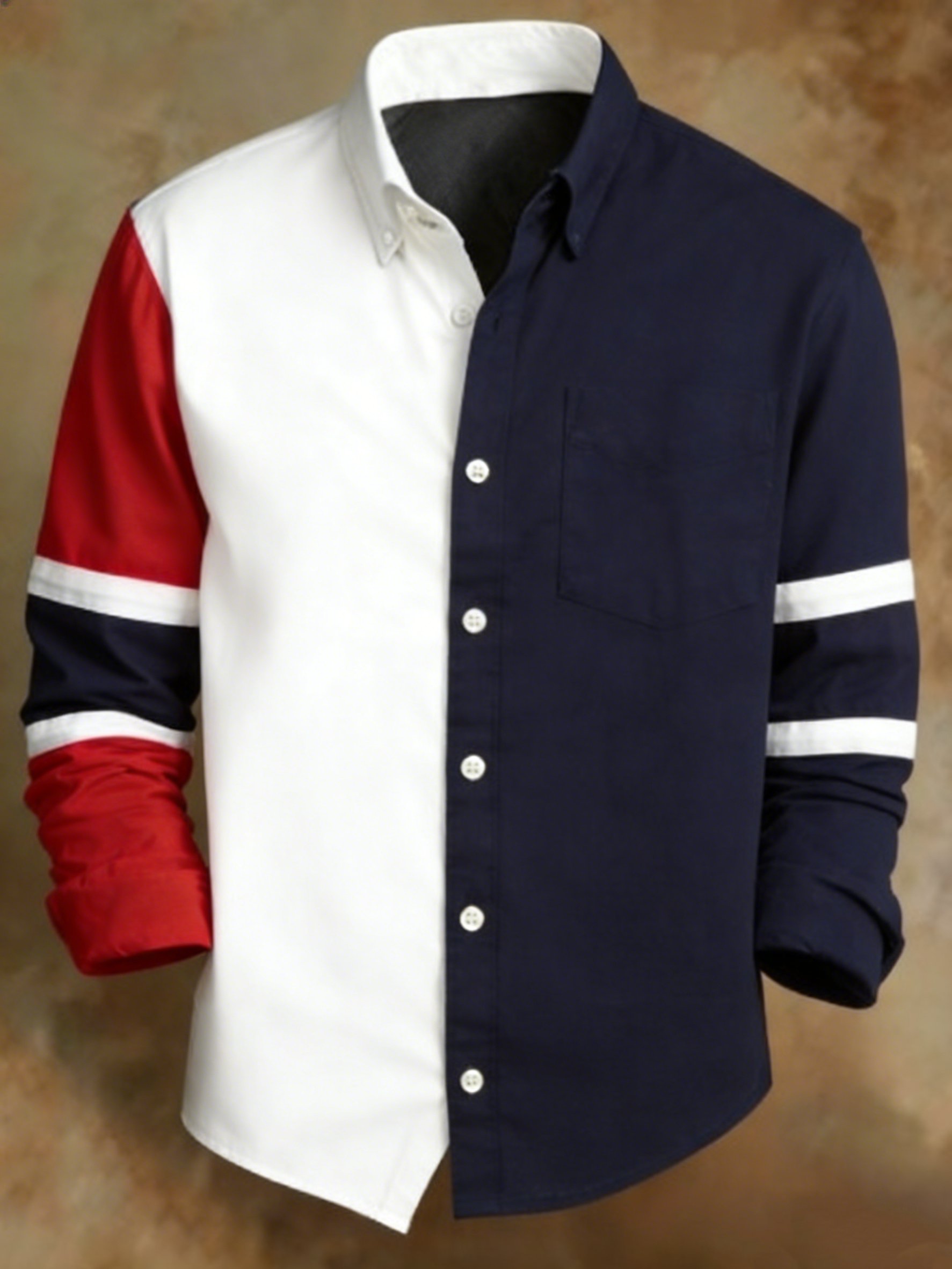 Clásico retro geométrico Lines diseño Princamiseta para hombre