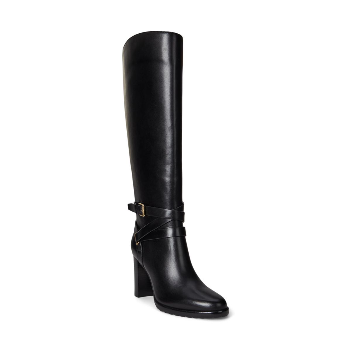 Collins Burnished Leather Tall Heeled Boots - 1