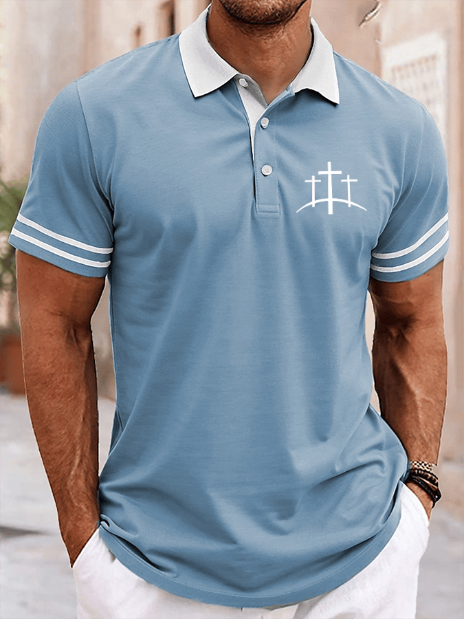 Camisa polo Faith estampado casual para hombre