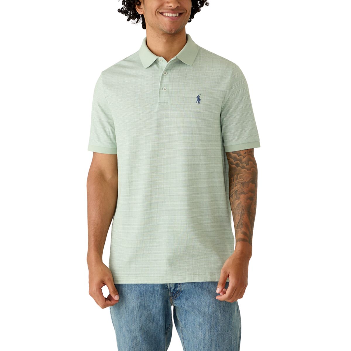 Men's Classic Fit Stretch Mesh Polo Shirt - 3